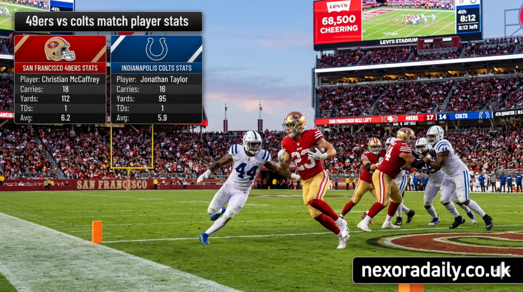 49ers vs colts match player stats