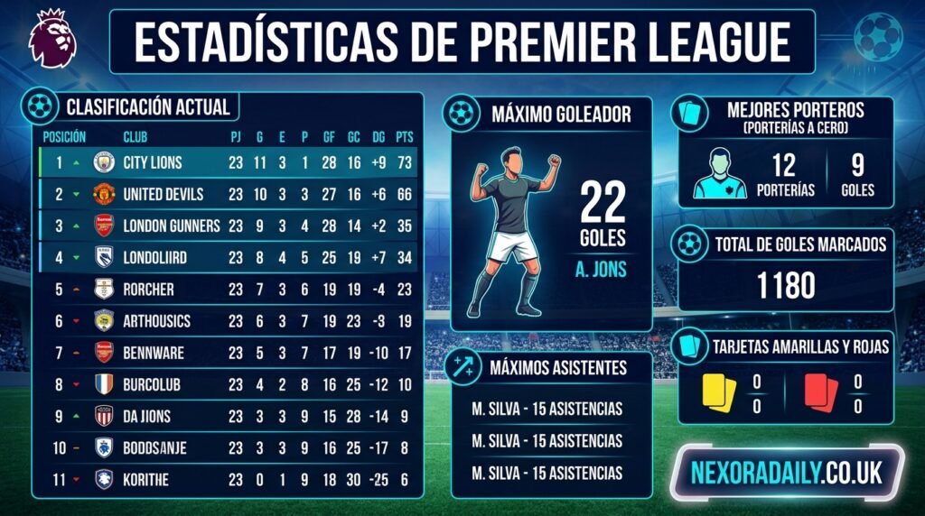 estadísticas de premier league