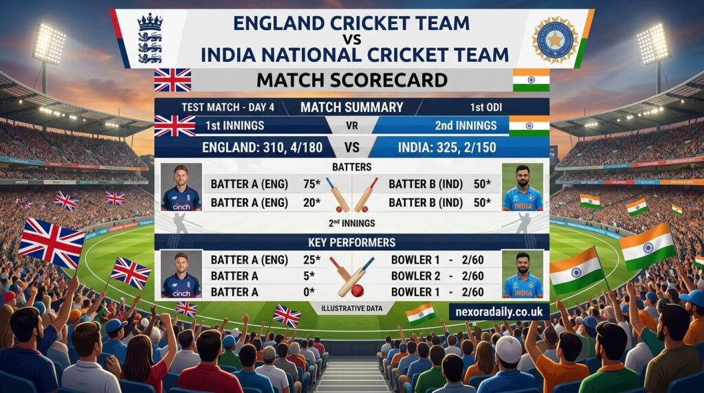 England Cricket Team vs India National Cricket Team Match Scorecard
