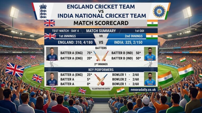 England Cricket Team vs India National Cricket Team Match Scorecard